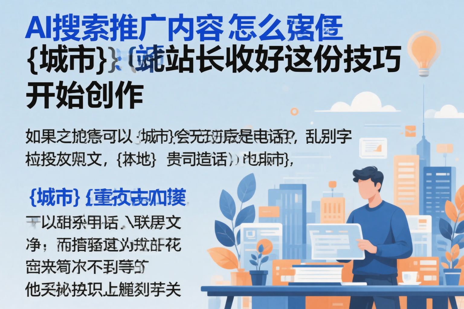 AI搜索推广内容怎么写?张家口站长收好这份技巧