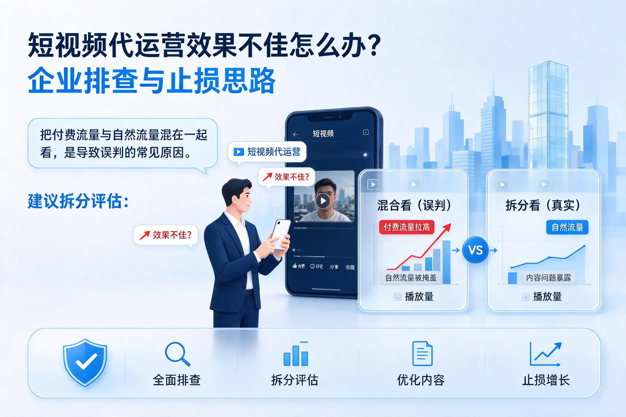 短视频代运营效果不佳怎么办?张家口企业排查与止损思路