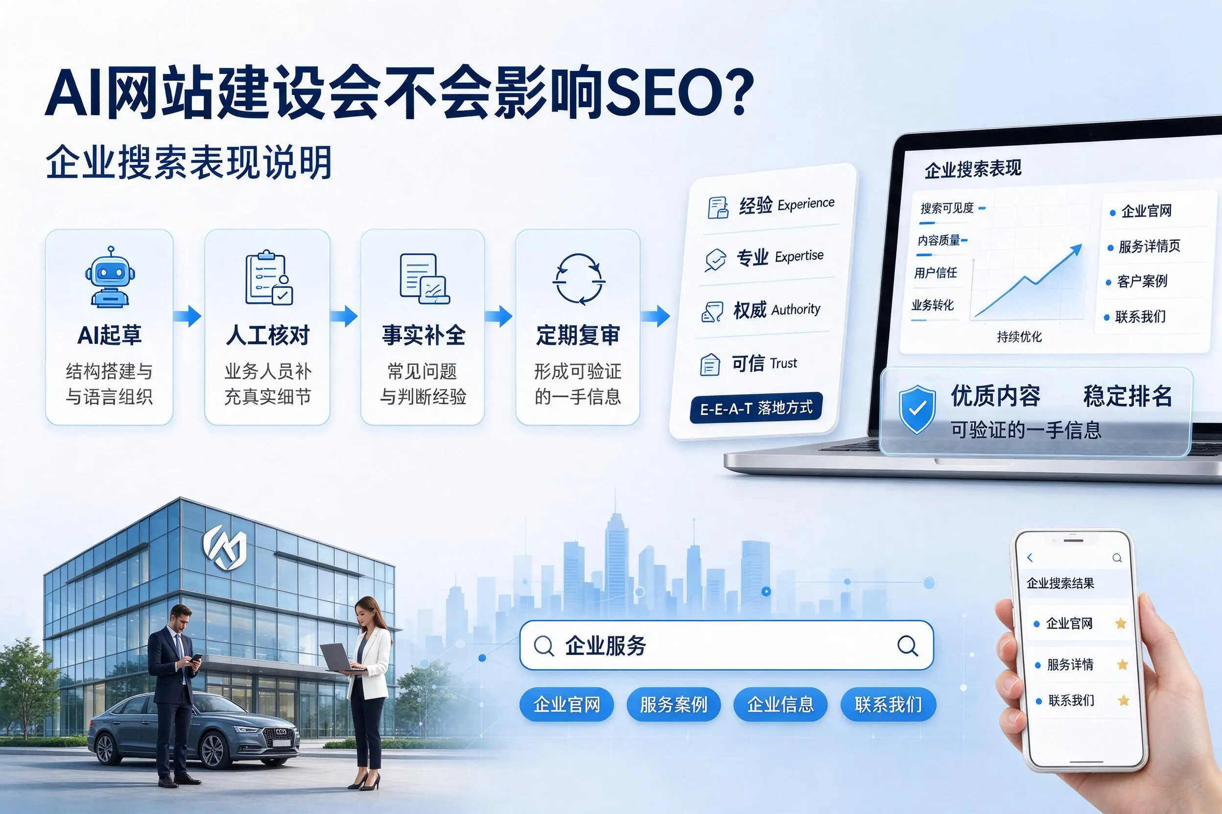 AI网站建设会不会影响SEO？张家口企业搜索表现说明