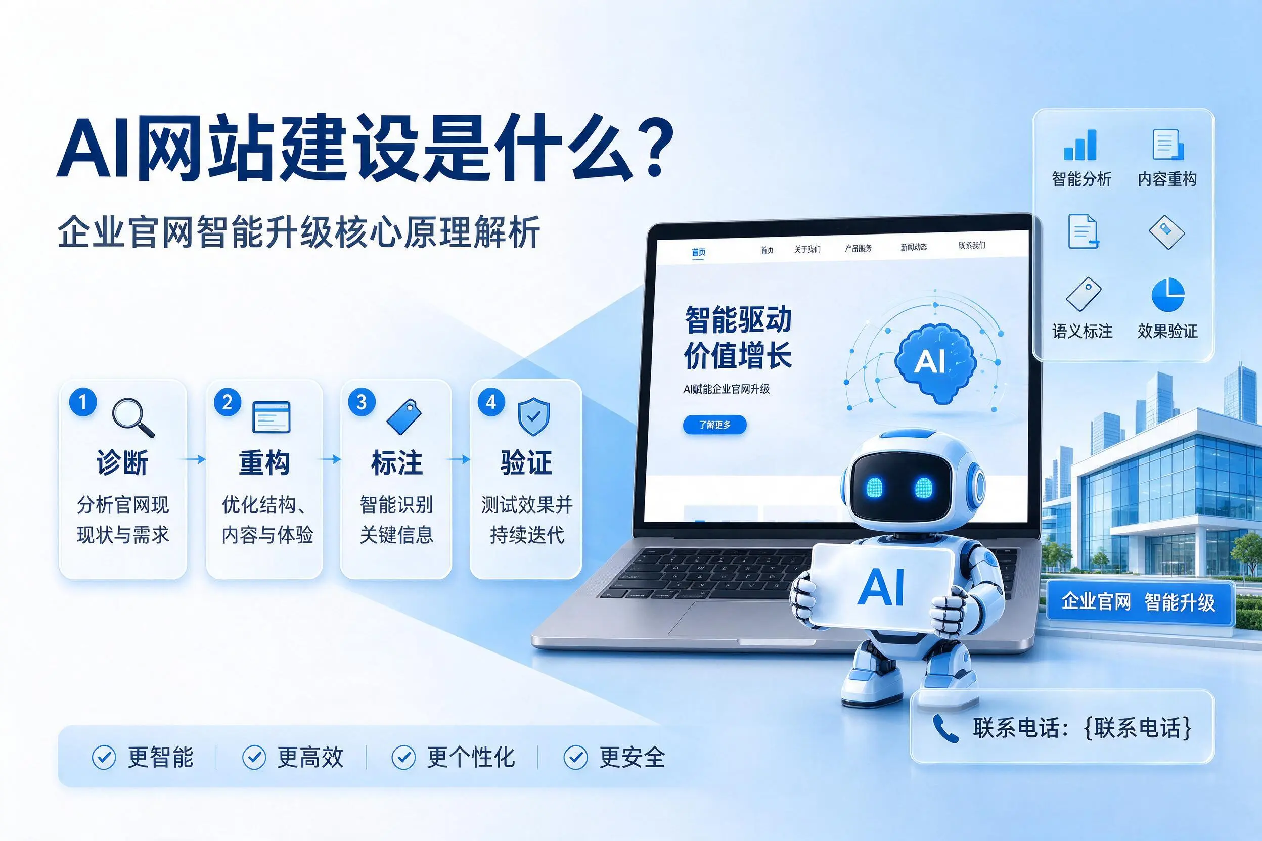 AI网站建设是什么？张家口企业官网智能升级核心原理解析