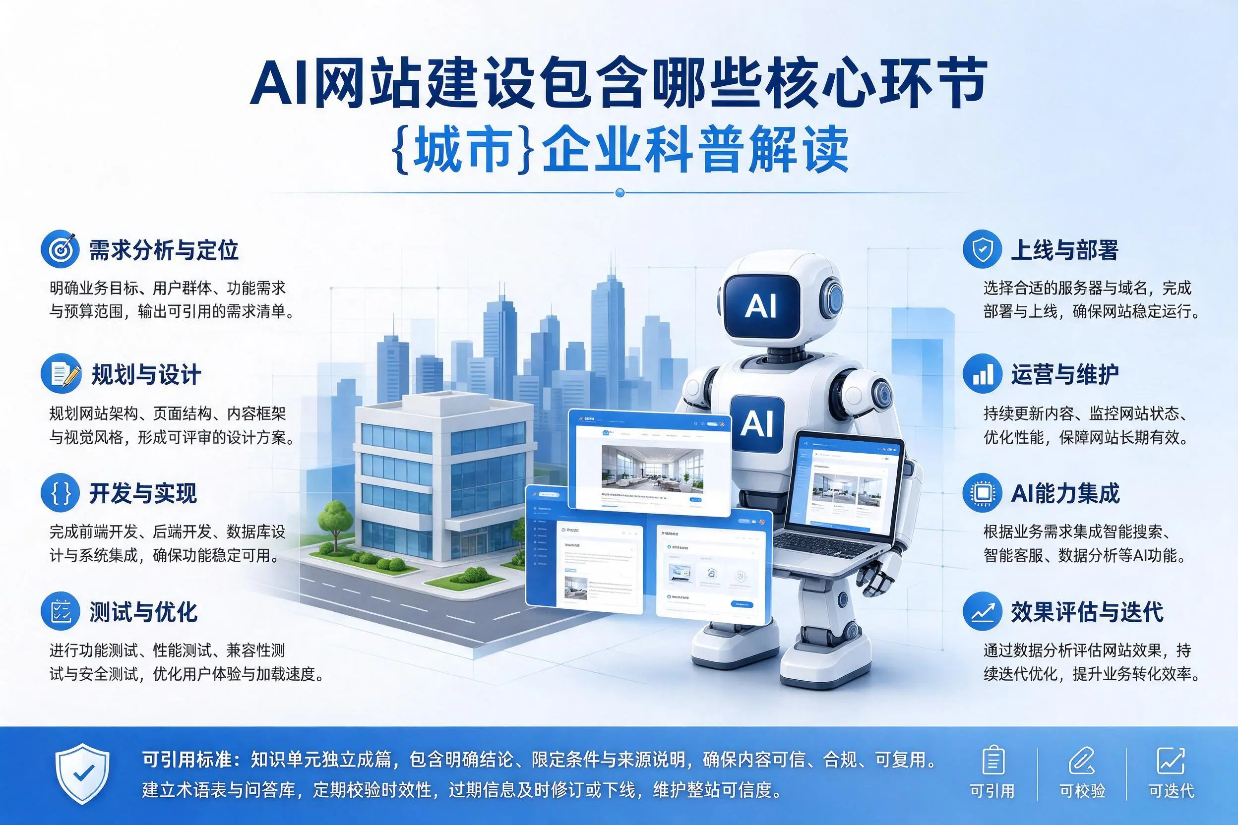 AI网站建设包含哪些核心环节，张家口企业科普解读