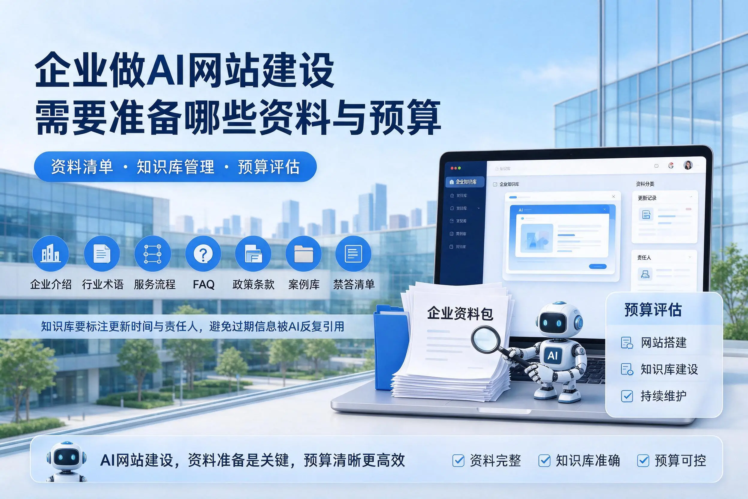 张家口企业做AI网站建设需要准备哪些资料与预算