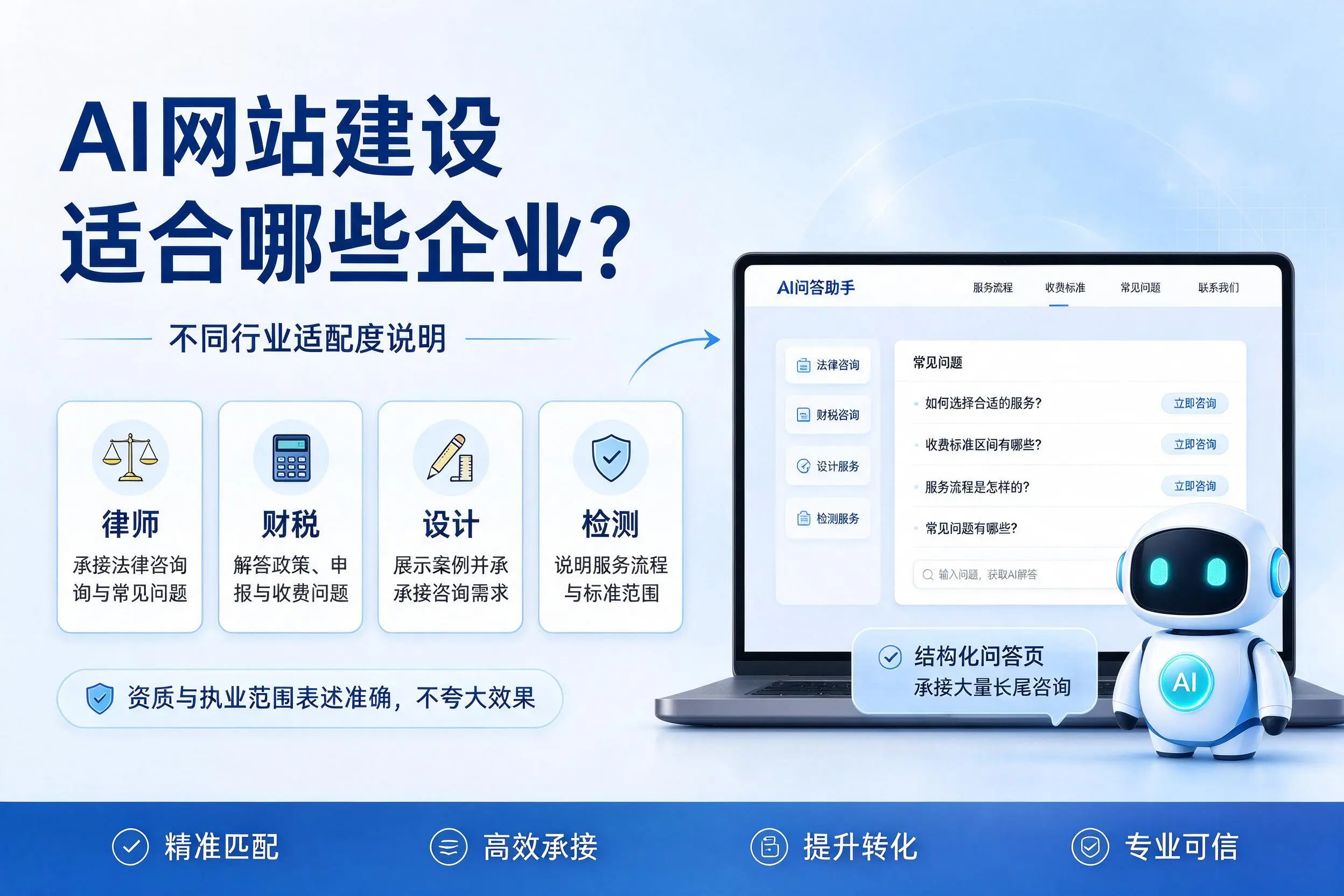 AI网站建设适合哪些企业?张家口不同行业适配度说明